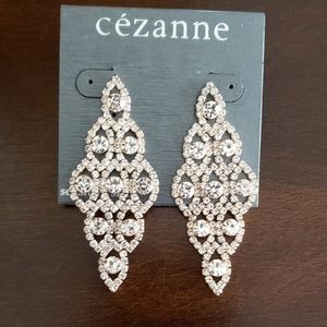 Chandelier rose gold diamond earrings